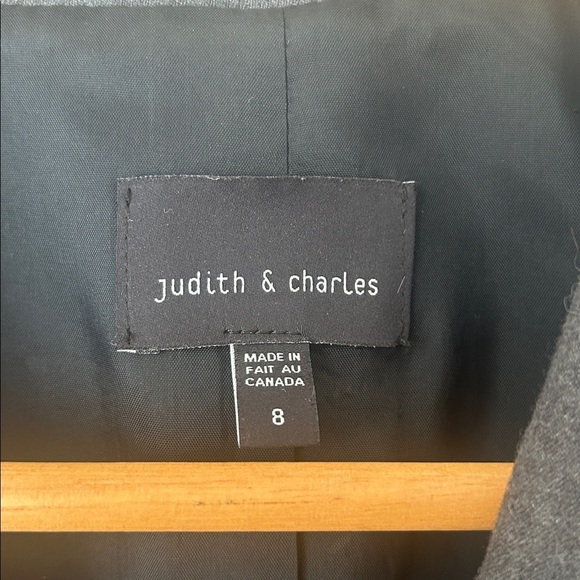 Judith & Charles Virgin Wool Career Blazer Women's size 8 Gray Knit Sleeves - Picture 6 of 8